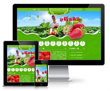 绿色水果蔬菜类模板(带手机端)